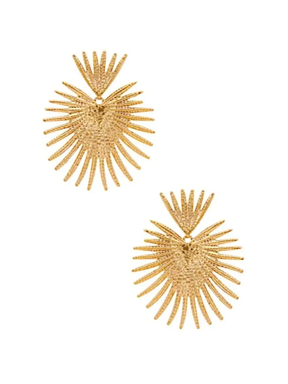 New! Gold “Throne” Sunburst Earrings (1027) NWOT